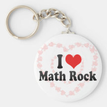 I Love Math Rock Key Chain