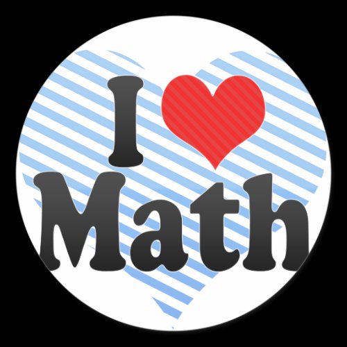 I Love Math Sticker