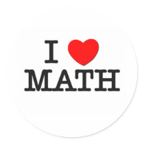 I Love MATH stickers