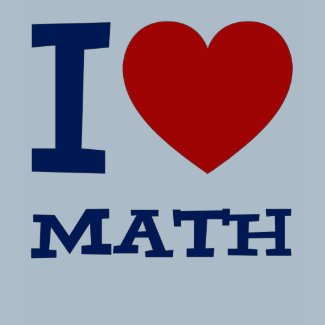 I Love Math T-Shirt shirt