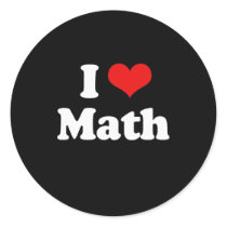 I Love Math Tshirt stickers