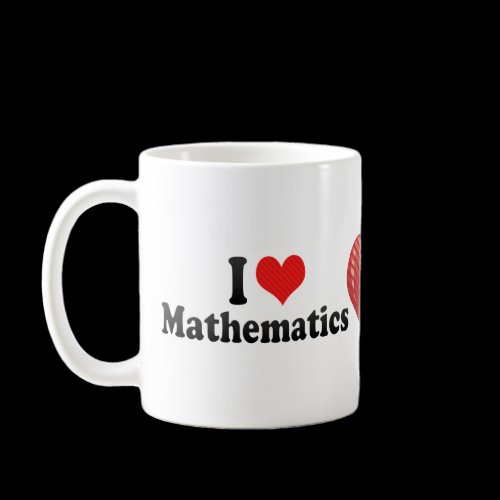 I Love Mathematics Coffee Mug