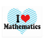 I Love Mathematics Post Card