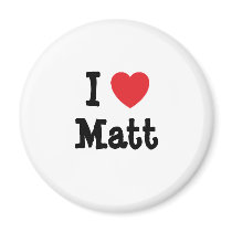 I love Matt heart custom personalized Refrigerator Magnets