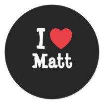 I love Matt heart custom personalized stickers by funnycustomtshirts I love Matt heart custom personalized stickers