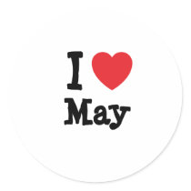 I love May heart T-Shirt stickers by funnycustomtshirts I love May heart T-Shirt stickers