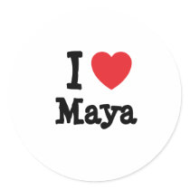 I love Maya heart T-Shirt stickers by funnycustomtshirts I love Maya heart T-Shirt stickers
