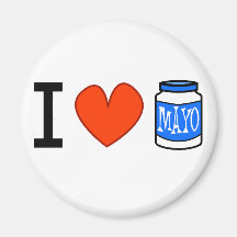 I Love Mayo! Refrigerator Magnets