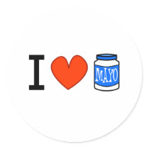 I Love Mayo! Round Sticker