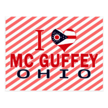 I love Mc Guffey, Ohio Postcard
