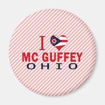 I love Mc Guffey, Ohio Refrigerator Magnet