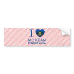 I Love Mc Kean, PA Bumper Stickers