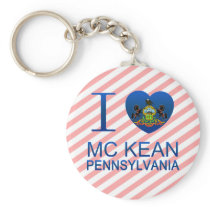 I Love Mc Kean, PA Key Chains