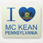 I Love Mc Kean, PA mousepads