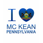 I Love Mc Kean, PA t-shirts