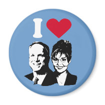 I Love McCain and Palin Magnet by mccainshirts I Love McCain and Palin Magnet