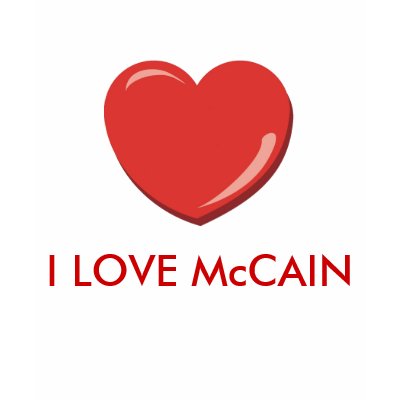 I LOVE McCAIN POLITICAL T SHIRT by familytshirtsgifts