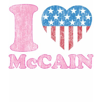 I Love McCAIN Vintage I Heart Stars -Stripes Shirt by iheart