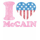 I Love McCAIN Vintage I Heart Stars -Stripes Shirt