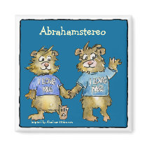I Love Me Cartoon Hamsters Cute Magnet