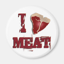 I Love Meat Magnets