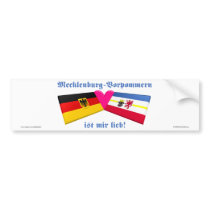 I Love Mecklenburg-Vorpommern ist mir lieb bumper stickers