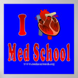 I Love Med School (blue) Posters