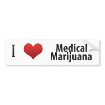 I Love Medical Marijuana Bumper Sticker bumper stickers