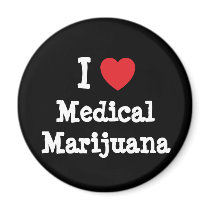 I love Medical Marijuana heart custom personalized magnets