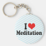 I Love Meditation Keychain