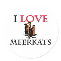 I Love Meerkats Sticker