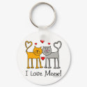I Love Meew! Keychain by ironydesign I Love Meew! Keychain