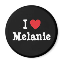 I love Melanie heart T-Shirt magnets
