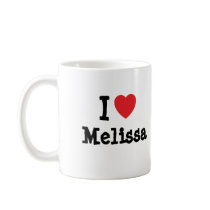 I love Melissa heart T-Shirt Mugs
