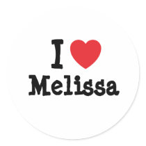 I love Melissa heart T-Shirt Stickers