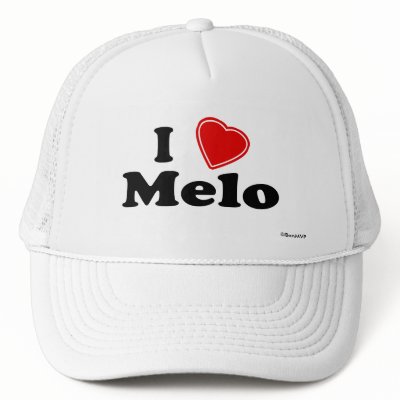 I Love Melo Trucker Hat from Zazzle.