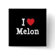 I love Melon heart T-Shirt buttons