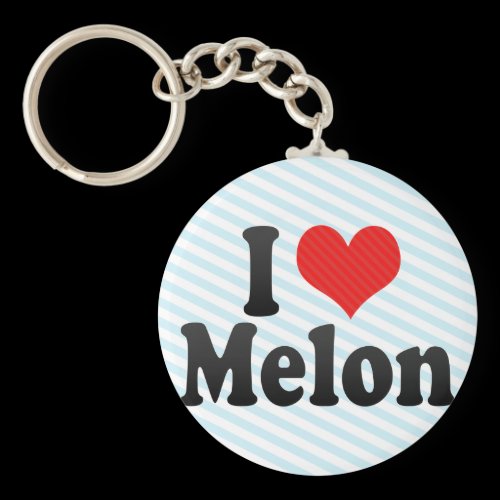 I Love Melon Keychain