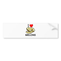 I Love Melons bumper stickers
