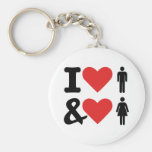 I love men and women keychain