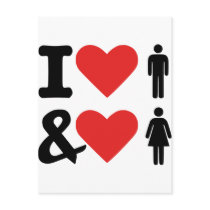 I love men and women postcards by Thinkdifferent I love men and women postcards