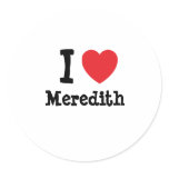 I love Meredith heart T-Shirt Sticker