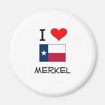 I Love Merkel Texas Fridge Magnets