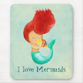 I love Mermaids Mouse Pads