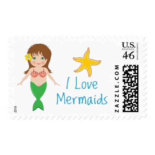 I love Mermaids! Postage Stamp