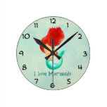 I love Mermaids Wall Clocks