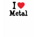 I love Metal heart custom personalized t-shirts