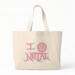 I Love Metal - Pentagram Design (pink) Canvas Bags