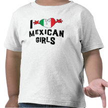 I Love Mexican Girls Kids Shirt