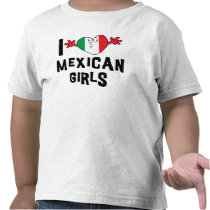 I Love Mexican Girls Kids t-shirts